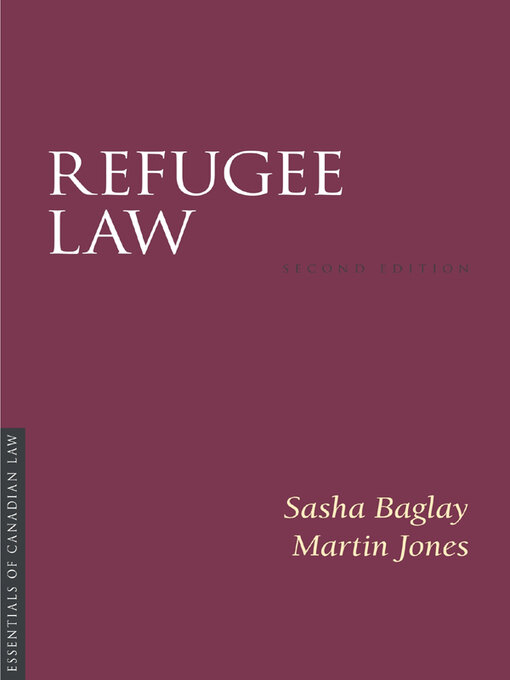 Title details for Refugee Law 2/e by Sasha Baglay - Available